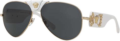 versace aviator sunglasses with removable leather medusa|versace medusa sunglasses women.